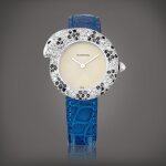 Panthère, Reference 2323 | A white gold, diamond and onyx-set wristwatch, Circa 2001 | 卡地亞 | Panthère 型號2323 | 白金鑲鑽石及瑪瑙腕錶，約2001年製