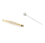 Broche et épingle de cravate diamants | Diamond brooch and jabot pin