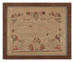 Fraktur Birth and Baptismal Certificate of Daniel Fasnacht, Earl Township, Lancaster County, Pennsylvania, Dated November 4, 1799