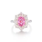 Pink Sapphire and Diamond Ring | 3.02克拉 天然未經加熱粉紅色剛玉 配 鑽石 戒指