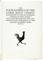 GILL--GOLDEN COCKEREL PRESS | The Four Gospels of the Lord Jesus Christ, 1931, number 273 of 500 copies