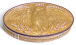  A GOLD, ENAMEL AND PEARL SNUFF BOX, RÉMOND, LAMY, MERCIER & CO., GENEVA, CIRCA 1814