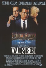 WALL STREET (1987) POSTER, US, SIGNED BY OLIVER STONE