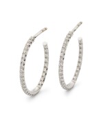 Pair of diamond earrings, 'Metro'