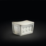 A carved and molded white-glazed rectangular pillow, Five dynasties / Northern Song | 白釉方枕 五代 / 北宋