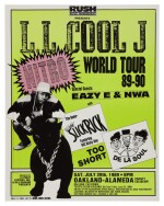 LL COOL J | "RUSH ARTIST MANAGEMENT PRESENTS LL COOL J NITRO WORLD TOUR" CONCERT POSTER, 1989