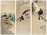 Ohara Koson (1877-1945) | Three woodblock prints | Taisho period, early 20th century