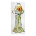 ROZENBURG | TWO-HANDLED “PANSY AND SPARROW” VASE
