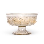 A Venetian glass enamelled and gilt footed bowl, early 16th century