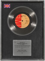 Queen – Freddie Mercury’s BPI sales award for ‘Bohemian Rhapsody’, 1975