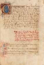 Livre de médecine d'oyseaulx. Manuscrit sur peau de vélin. [France du sud, début du XVIe siècle]. Un des plus célèbres traités de fauconnerie.