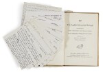 6 VOLUMES FROM HAYEK'S LIBRARY, ONE VOLUME WITH MANUSCRIPT NOTECARDS, 1915-1984