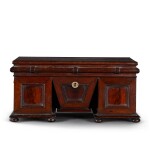 A WILLIAM IV MAHOGANY TEA CADDY IN THE FORM OF A SIDEBOARD, SECOND QUARTER 19TH CENTURY