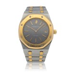 Royal Oak, Ref. 5402  Stainless steel and yellow gold wristwatch with date and bracelet   Circa 1980
