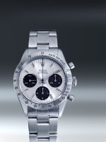 Reference 6239 Daytona | A stainless steel chronograph wristwatch with tropical registers and bracelet, Circa 1967 | 勞力士 6239 型號 Daytona | 精鋼計時鍊帶腕錶備棕色小錶盤，約1967年製