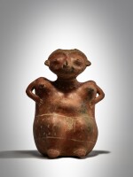 Nayarit Seated Figure, Lagunillas Type B, Protoclassic, circa 100 BC - AD 250