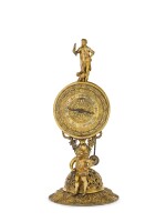 A RENAISSANCE GILT-BRASS AUTOMATON MONSTRANCE TABLE CLOCK, PROBABLY STUTTGART, CIRCA 1570 AND LATER
