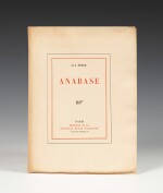 Anabase. NRF, 1924. Bel exemplaire broché. 1/15 exemplaires de tête sur Whatman