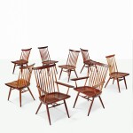 GEORGE NAKASHIMA | SIX "NEW" SIDE CHAIRS AND TWO "NEW" ARMCHAIRS