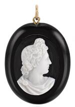 ITALIAN, 19TH CENTURY | CAMEO WITH A BUST OF THE APOLLO BELVEDERE