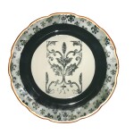 Twelve Thomas Goode 'Clovis Green' dinner plates, designed by Jeff Garner of Prophetik, various dates