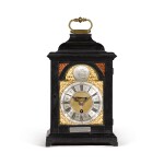 A small George II ebonised quarter repeating table timepiece, Gameliel Voyce, London, circa 1735