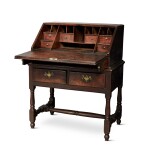 Fine and Rare William and Mary Walnut Slant-Front Desk on Frame, Southeastern Pennsylvania, Circa 1750