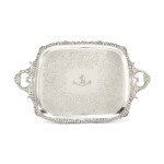A GEORGE IV SILVER TWO-HANDLED TRAY, WILLIAM SHARP, LONDON, 1823