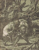 Hercules and the Nemean Lion (Bartsch 17; Takahatake 39)