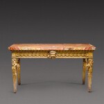 An Italian Neoclassical carved giltwood console table, Rome, circa 1780