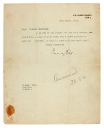 VICOUNTESS ASTOR | typed letter signed, to T.E. Lawrence, 1924
