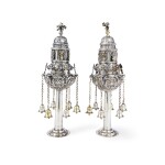 A Pair of Italian Silver Torah Finials, In Early 18th Century Style