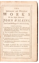 Wilkins, The Mathematical and Philosophical Works, 1708, contemporary calf