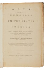 United States Congress | Rare official printing of the Acts of the first Congress, including the first official House printing of the Bill of Rights
