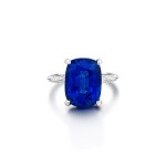 Sapphire and Diamond Ring |  蕭邦 | 10.46克拉 天然 「喀什米爾」未經加熱藍寶石 配 鑽石 戒指