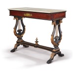 Important Classical Ormolu-Mounted, Parcel Gilt, Rosewood, Ebonized Wood and Marble-Top Pier Table, Labeled and Stamped by Charles-Honoré Lannuier (1779-1819), New York, circa 1808-1812