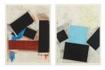 Untitled (Red Square/With Blue); and Untitled (Blue Square/With Green)