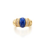 Gold, Lapis Lazuli and Diamond Ring