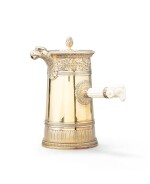A large silver-gilt coffee pot of Empire style, Odiot, Prévost Récipon, Paris, circa 1910 | Grande cafetière en vermeil de style Empire par Odiot, Prévost Récipon, Paris, vers 1910