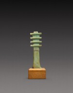 An Egyptian Green Faience Djed Pillar Amulet, Late Period, 716-30 B.C.