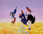 The Z Fighters' Iconic Farewell at the Last Episode of Cel Era (Episode 193) Animation Cel with Hand-painted Original Background | Z戰士在賽璐璐時代最終集的標誌性告別（第193集）賽璐璐，附手繪原裝背景