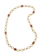 GOLD AND CITRINE NECKLACE