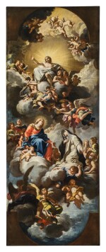 LUIGI GARZI | THE VIRGIN PRESENTING SAINT CATHERINE OF SIENA TO CHRIST IN GLORY