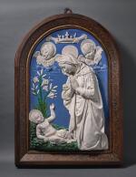 WORKSHOP OF ANDREA DELLA ROBBIA (1435-1525), ITALIAN, FLORENCE, LATE 15TH/ EARLY 16TH CENTURY | MADONNA ADORING THE INFANT CHRIST