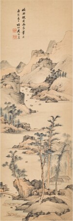 Wu Weiye 1609 - 1671 吳偉業 1609-1671 | Landscape after ancient masters 水邨山居     