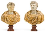 ITALIAN, 18TH CENTURY AFTER THE ANTIQUE | Pair of Busts of the Emperors Augustus and Otho