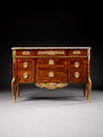 From Versailles: A Louis XVI amaranth and bois satiné commode by Jean-Henri Riesener, circa 1779