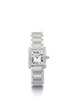 CARTIER  | TANK FRANCAISE REF 2384, A LADY'S STAINLESS STEEL WRISTWATCH WITH BRACELET CIRCA 2005