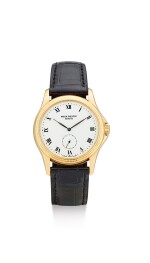 PATEK PHILIPPE | REFERENCE 5115, A YELLOW GOLD WRISTWATCH WITH ENAMEL DIAL, MADE IN 2003