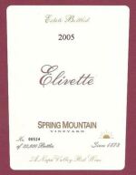 Spring Mountain Vineyard, Elivette, Red Table Wine, Spring Mountain District 2005 (12 BT)